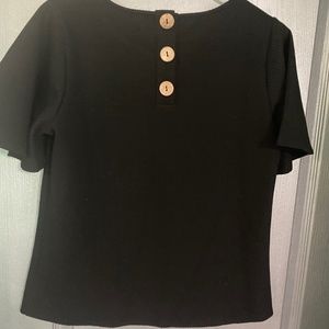 Black shirt with button back